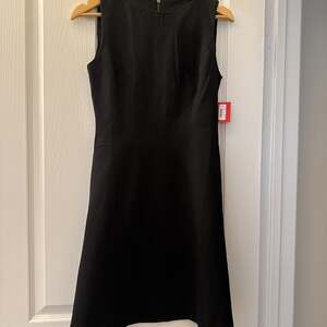 SPANX Women's Black Fit & Flare The Perfect Black Sleeveless Dress Size S